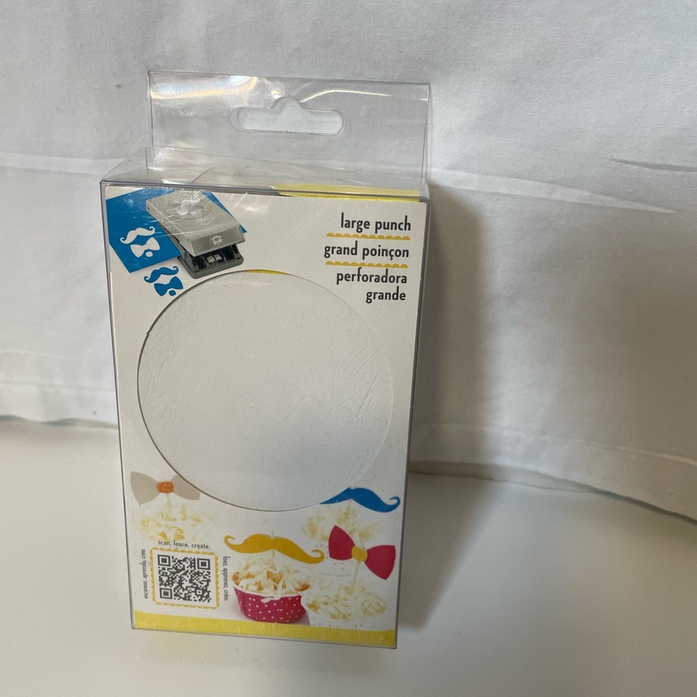 Large White Mixed-Media Paper Punch - White